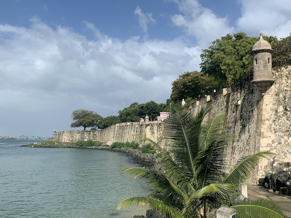 Coastal stone wall